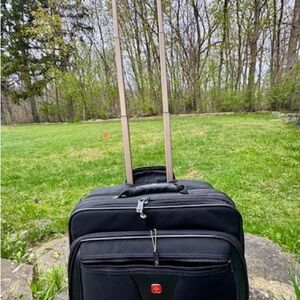 SwissGear Black Luggage Travel Bag with Wheels